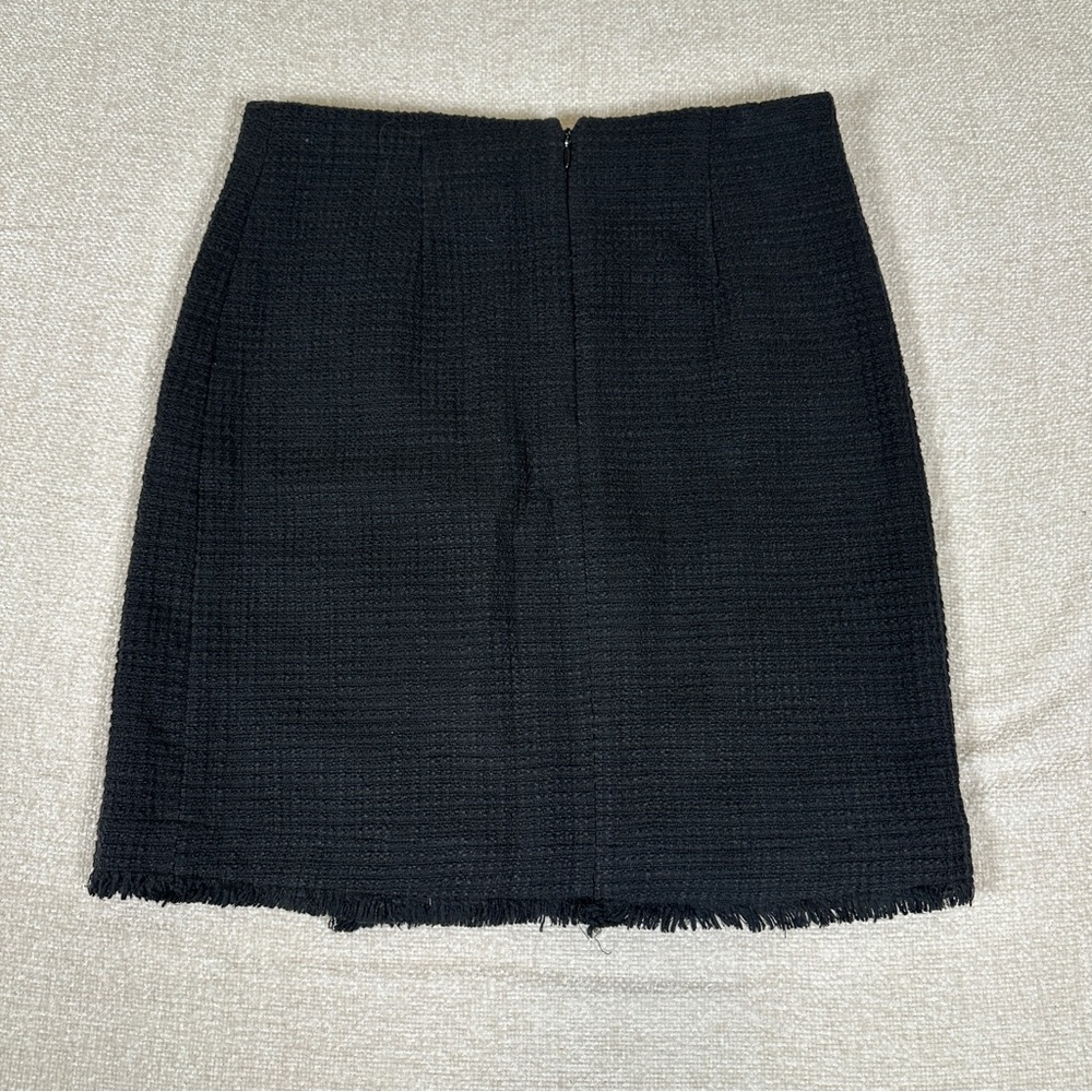 Ann Taylor Womens Wrap Skirt Black Tie Waist Career Office Knee Length - Picture 5 of 7